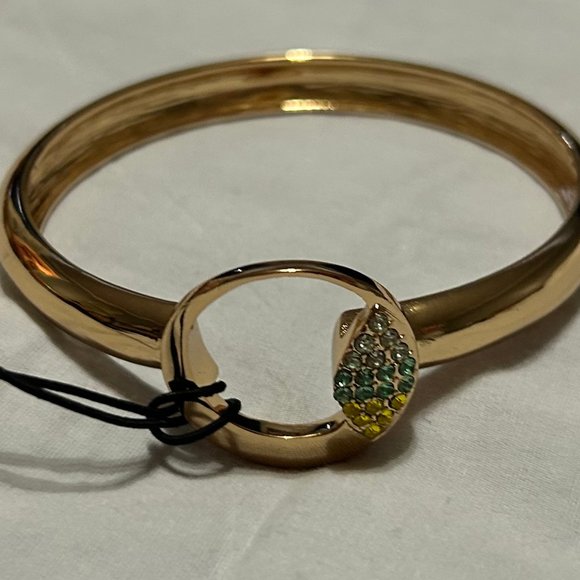 Gold Half Moon & Stars Bangle - Picture 3 of 6